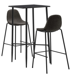 Ensemble de bar 3 pcs Tissu Gris foncé