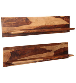 Étagères murales 2 pcs 118 x 26 x 20 cm Bois de Sesham massif