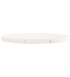 Dessus de table rond blanc Ø60x3 cm bois de pin massif