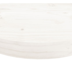 Dessus de table rond blanc Ø60x3 cm bois de pin massif