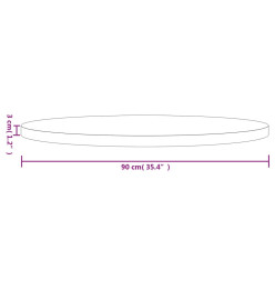 Dessus de table rond Ø90x3 cm bois de pin massif