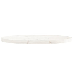 Dessus de table rond blanc Ø80x3 cm bois de pin massif