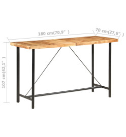 Ensemble de bar 9 pcs Bois d'acacia et de récupération massif