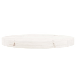 Dessus de table rond blanc Ø40x3 cm bois de pin massif