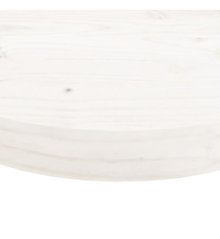 Dessus de table rond blanc Ø40x3 cm bois de pin massif