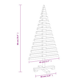 Arbre de Noël en bois pour décoration 90 cm bois massif de pin