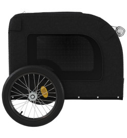 Remorque de vélo pour chien noir tissu oxford et fer