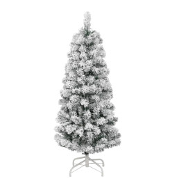 Sapin de Noël artificiel à charnières avec neige floquée 150 cm