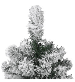 Sapin de Noël artificiel à charnières avec neige floquée 150 cm