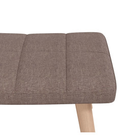 Chaise à bascule avec tabouret Taupe Tissu