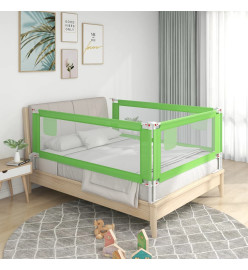 Barrière de sécurité de lit enfant Vert 90x25 cm Tissu