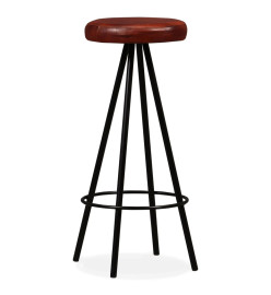 Tabourets de bar lot de 4 cuir véritable