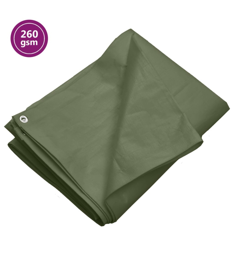 Bâche 260 g/m² 4x8 m Vert PEHD