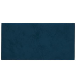 Panneaux muraux 12 pcs Bleu 30x15 cm Velours 0,54 m²