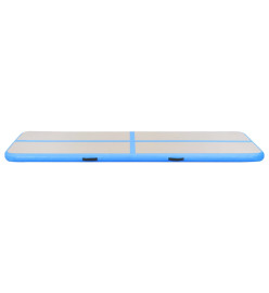 Tapis gonflable de gymnastique avec pompe 700x100x10cm PVC Bleu