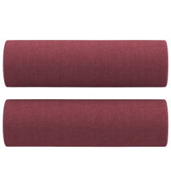 Coussins décoratifs 2 pcs Rouge bordeaux Ø15x50 cm Tissu