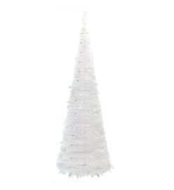 Sapin de Noël artificiel escamotable 200 LED blanc 210 cm