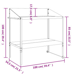 Support pour plantes anthracite 100x54,5x100 cm acier galvanisé