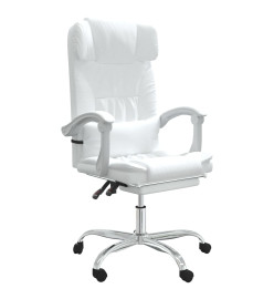 Fauteuil inclinable de bureau Blanc Similicuir