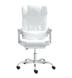 Fauteuil inclinable de bureau Blanc Similicuir