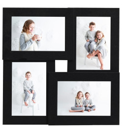 Collage de cadres photo pour photo de 4x (13x18 cm) Noir MDF