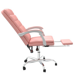 Fauteuil inclinable de bureau Rose Similicuir