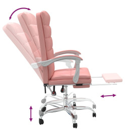 Fauteuil inclinable de bureau Rose Similicuir