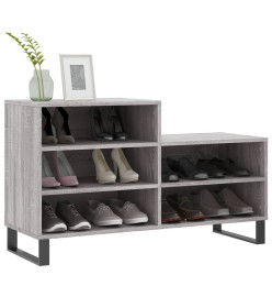 Armoire à chaussures Sonoma gris 102x36x60 cm Bois d'ingénierie