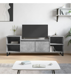 Meuble TV Gris béton 160x35x55 cm Bois d'ingénierie