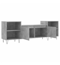 Meuble TV Gris béton 160x35x55 cm Bois d'ingénierie