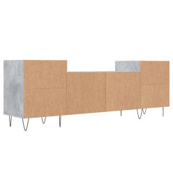 Meuble TV Gris béton 160x35x55 cm Bois d'ingénierie