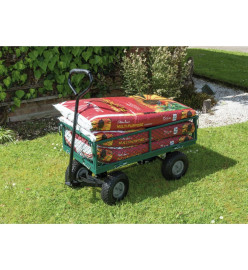 Draper Tools Chariot de jardin maille Acier 86,5x46,5x21 cm Vert/noir