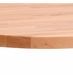 Dessus de table Ø80x1,5 cm rond bois massif de hêtre