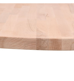 Dessus de table Ø80x2,5 cm rond bois massif de hêtre