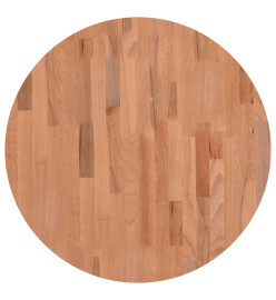 Dessus de table Ø60x1,5 cm rond bois massif de hêtre