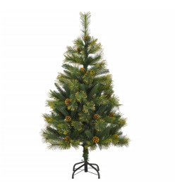 Sapin de Noël artificiel articulé avec pommes de pin 150 cm