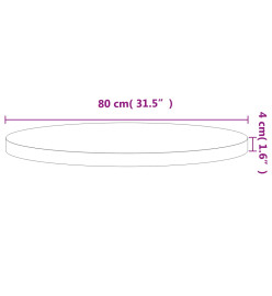 Dessus de table Ø70x4 cm rond bois massif de hêtre