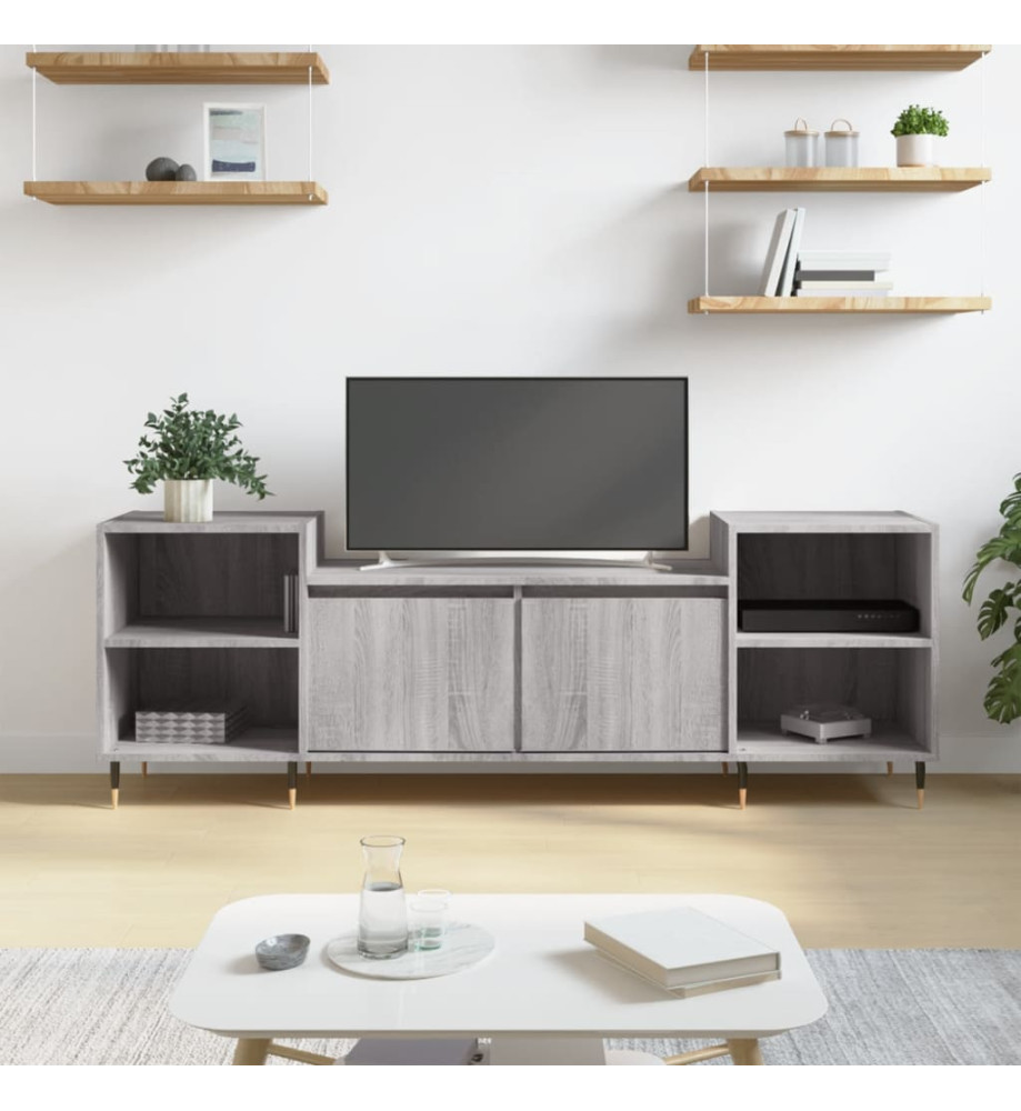 Meuble TV Sonoma gris 160x35x55 cm Bois d'ingénierie