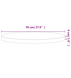 Dessus de table Ø70x4 cm rond bois massif de hêtre