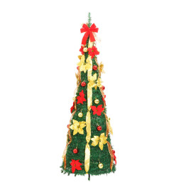 Sapin de Noël artificiel escamotable 150 LED vert 180 cm