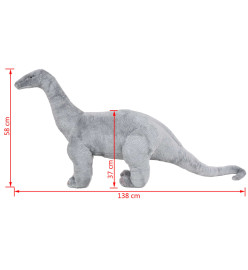 Jouet en peluche Dinosaure Brachiosaurus Gris XXL