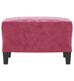 Repose-pied Rouge bordeaux 60x50x41 cm Velours