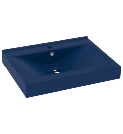 Lavabo avec trou de robinet Bleu foncé mat 60x46 cm Céramique