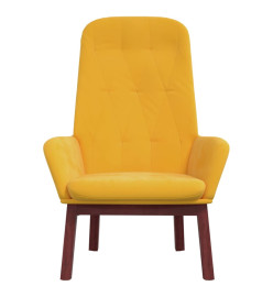 Chaise de relaxation Jaune moutarde Velours