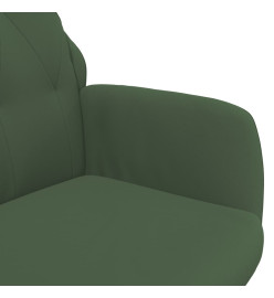 Chaise de relaxation Vert foncé Velours