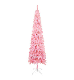 Sapin de Noël étroit Rose 240 cm