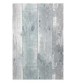 Topchic Papier peint Wooden Planks Gris et bleu