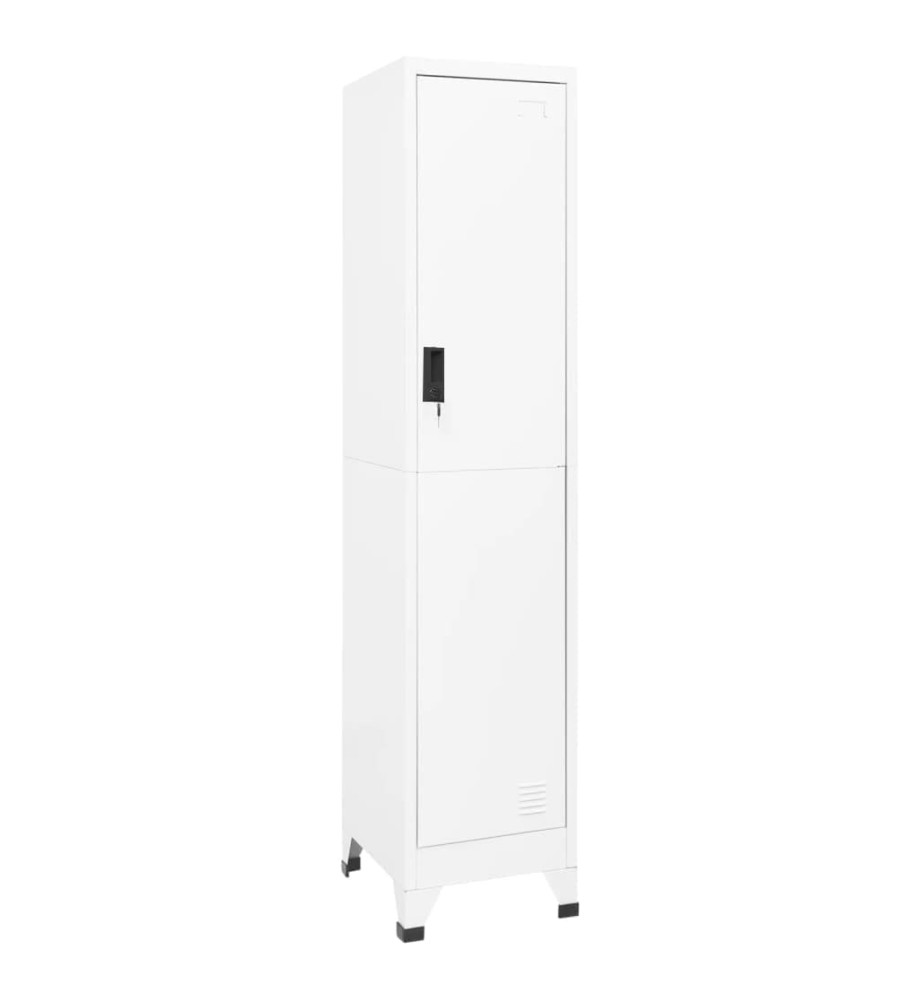 Armoire à casiers Blanc 38x45x180 cm Acier