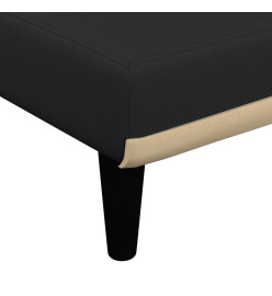 Chaise longue noir tissu