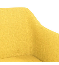 Chaises pivotantes à manger lot de 4 jaune tissu